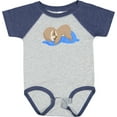 thumbnail image 3 of Inktastic Cute Baby Sloth Sleeping on Blue Pillow Boys or Girls Baby Bodysuit, 3 of 5