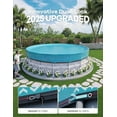 thumbnail image 2 of 18 ft Winter Pool Cover - 18ft Round Above Ground, 500D Thick & Durable Winter Pool Cover, Upgraded with Velcro, Cable and Pulley System for a Windproof, Secure Fit, 2 of 7
