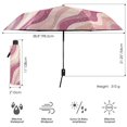 thumbnail image 3 of FORMRS Travel Umbrella Folding Auto Open Close Windproof Rain UV Protection, Pink Brown Pattern, 3 of 8