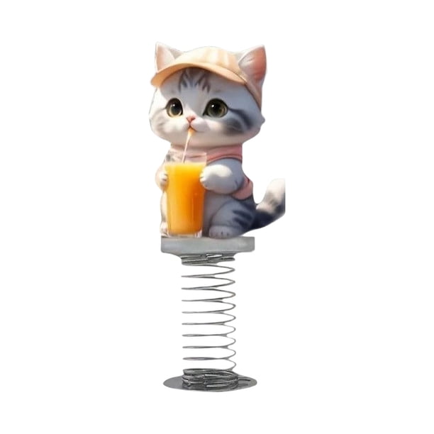 Escritorios de Oficina Del Hogar Tímido Gato Pequeño Bobo Cabeza Linda Gato Bobo Cabeza 2D Acrílico Plano Balanceando Gato Decoración Linda Piezas de Coche Tablero de Control Del Coche Escritorio de O