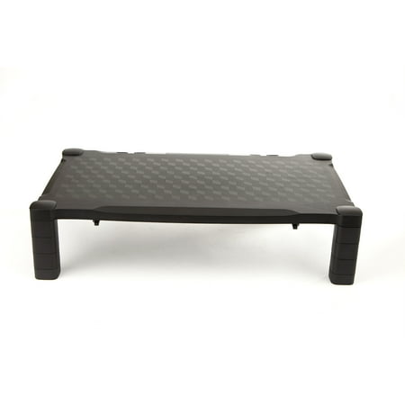 Mind Reader - Extra Wide Monitor Stand Riser - Black