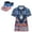 250th Anniversary Flag Eagle, variant on Beach Starfish Women's Golf Shirt and Sun Visor Hat Set Short Sleeve Quick Dry Moisture Wicking UV Protection Adjustable Sun Visor for Golf Tennis Outdoor Sports