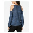 thumbnail image 2 of INC $59 Womens New Blue Cold Shoulder V Neck Long Sleeve Top XL B+B, 2 of 3