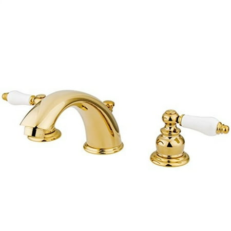 Element Spring - Elements of Design Hot Springs EB972B Widespread Lavatory Faucet with Retail PopUp, 8Inch to 16Inch, Polished Brass