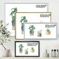 thumbnail image 4 of Designart 'Three Potted Houseplants On White' Traditional Framed Canvas Wall Art Print, 4 of 5