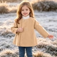 thumbnail image 5 of Besolor Toddler Kids Girls Fleece Coat Buttons Long Sleeve Tops Fall Winter Thicken Warm Overcoat Jackets(6-12 Months,Beige), 5 of 7