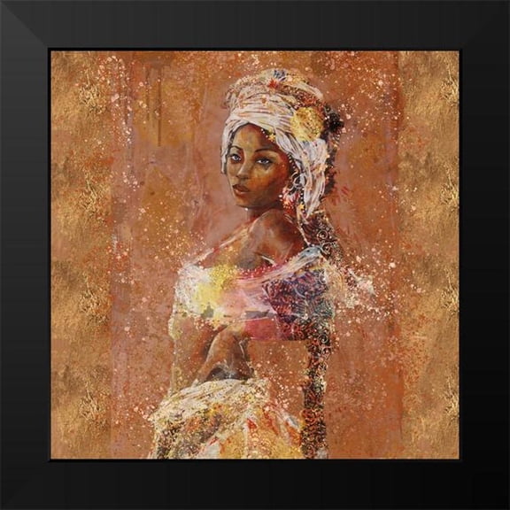 Wiley, Marta 12x12 Black Modern Framed Museum Art Print Titled - Sepia African Light