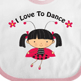 thumbnail image 4 of Inktastic I Love To Dance Ladybug Girls Baby Bib, 4 of 4