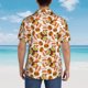 thumbnail image 4 of Fotbe Burger Camisa Hawaiana para Hombre Unisex – Camisa Casual de Verano con Botones de Manga Corta de Algodón y Lino,Large, 4 of 7