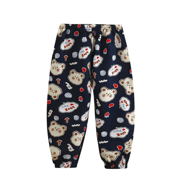 Odeerbi 1-6 Años Para Niños Pantalones de Chándal Lindo Entrenamiento de Estampado Atletismo Pantalones de Corredores Atletismo Pantalones Cortes de Altura