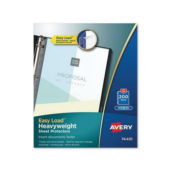 Top-Load Poly Sheet Protectors Heavyweight, Letter, Nonglare, 200/Box