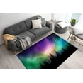 thumbnail image 4 of Outdoor Rugs, Nursery Rug, View Rugs, Canadian Forest Rug, Large Rug, Aurora Borealis Landscape Rugs, Cosmos Rug, Colorful Sky Rugs, 5.9'x9.2' - 180x280 cm, 4 of 8