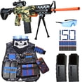 thumbnail image 1 of Rifle de francotirador automático Toy Gun Vioofun con chaleco táctico y 150 dardos, 1 of 7