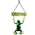thumbnail image 1 of Welcome Sign Metal Front Door Decor Simulation Frog Garden Hanging Pendant Rural Colorful Spring Home Decoration New, 1 of 3