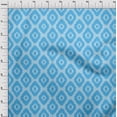 thumbnail image 4 of oneOone Polyester Spandex Light Blue Fabric Asian Ikat Craft Projects Decor Fabric Printed By The Yard 56 Inch Wide, 4 of 4