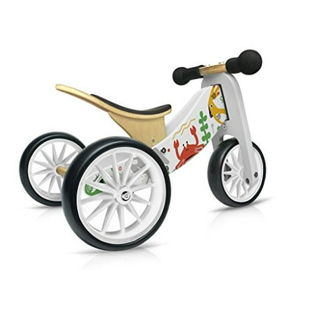 Kinderfeets TinyTot MakiiWooden Balance Bike and Tricycle in 1! ages 12-24 months.