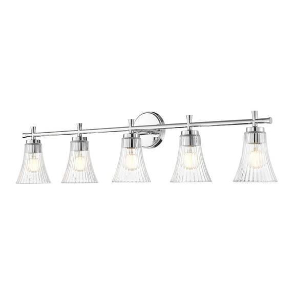 Z-Lite Belle 5 Light Vanity in Chrome color, Steel frame