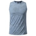 thumbnail image 3 of Men's Tank Top Polyester Quick Dry Sleeveless T-Shirt Muscle Vest Breathable Athletic Sports Training Workout Gym Running Casual Daily | Zenithor,Blue 2XL, 3 of 9