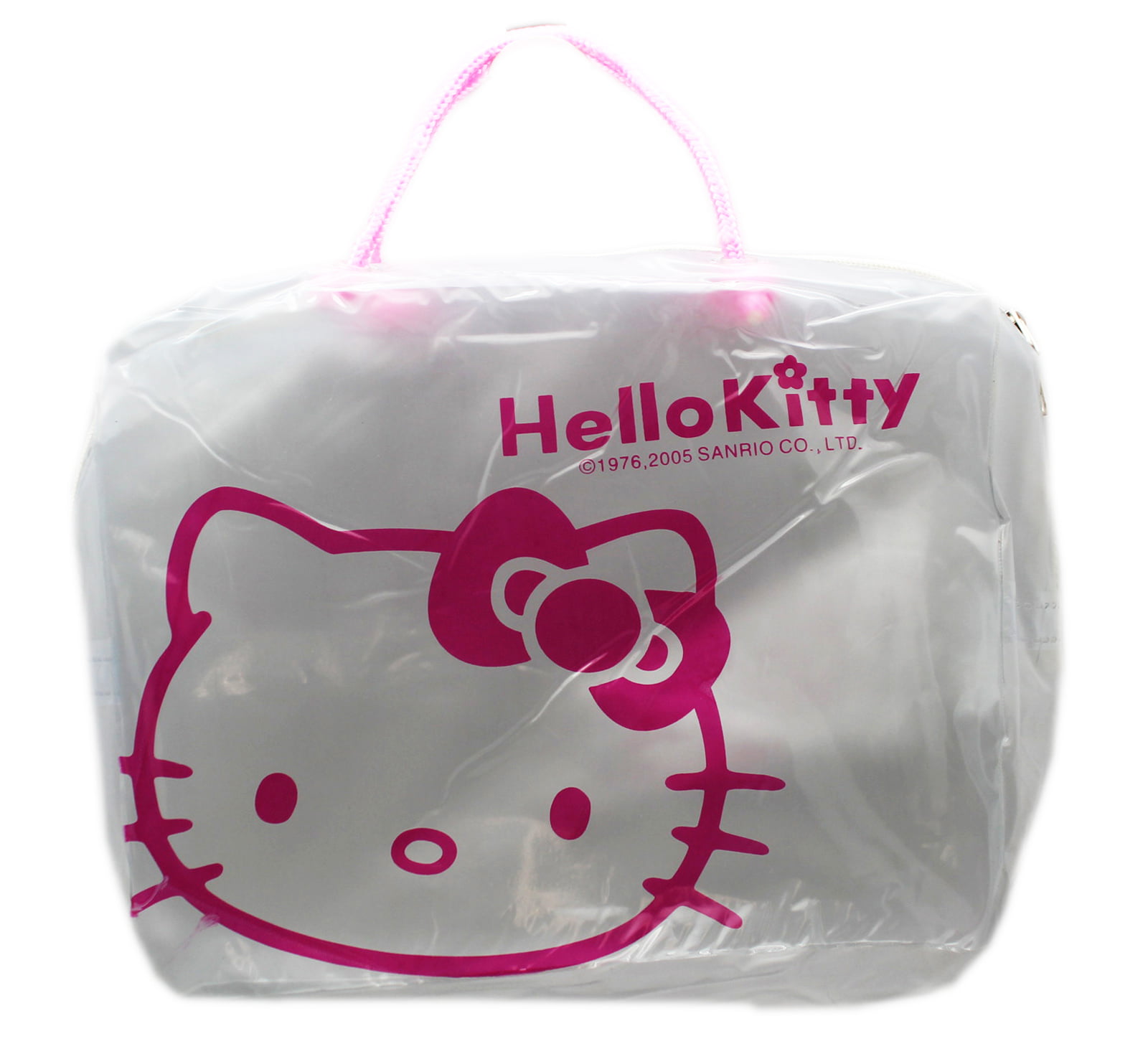 Sanrio Hello Kitty Plastic Bag With Ties Pink Hearts 