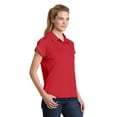 thumbnail image 4 of Sport-Tek LST659 Ladies Contrast Stitch Micropique Sport-Wick Polo Shirt, True Red, M, 4 of 6