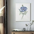 thumbnail image 3 of American Art Decor Blue Umbra Flower II Vintage Floral Botanical Embellished Textured Impasto Canvas Wall Art Painting Print - 16x20, 3 of 6
