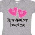 thumbnail image 4 of Inktastic My Godmother Loves Me Hearts Girls Baby Bodysuit, 4 of 5