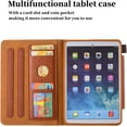 thumbnail image 4 of Fashion Trendy Retro PU Tablet Case with Holder Card Slots for iPad 5 6 7 8 9 10 th Mini 1 2 3 4 5 6 Exquisite Full Body Rugged Durable Shell(Grey,for iPad 10 th), 4 of 10