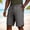 (Casual 113)Dark Gray, variant on Oversize Shorts for Men Summer Breeches Solid Color Fashion Casual Sports Elastic Waistband Zipper Pocket Short Pants Plus Size