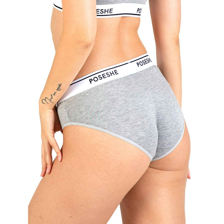 POSESHE Women's Micro Modal Hipster Panties, S-5XL, 3-Pack