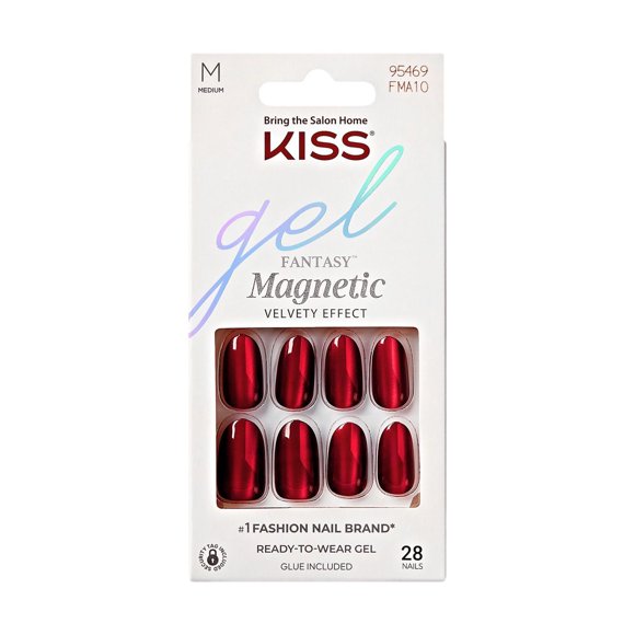 KISS Gel Fantasy Magnetic - Fake Nails - BeatBelles - Oval - Short