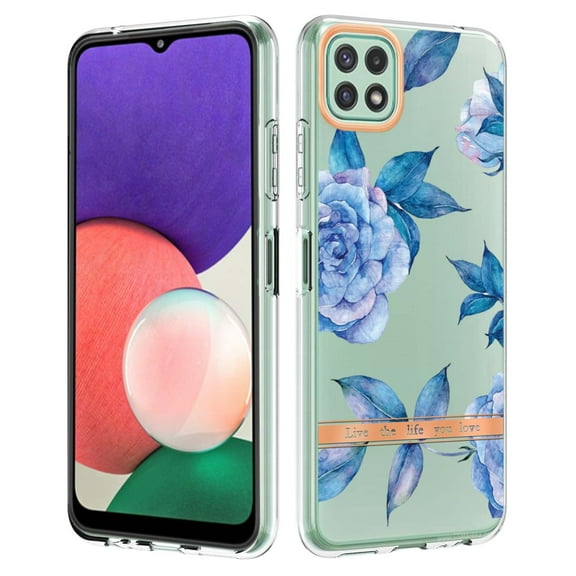 For Samsung Galaxy A22 5G Flowers and Plants Series IMD TPU Phone Case