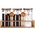 thumbnail image 1 of Bote de café Yangbaga Glass 1350 ml con estante y cuchara, 1 of 7