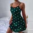 thumbnail image 3 of Henpk New Arrivals 2024 Now Trending 2024 Sexy Lingerie For Women Naughty For Sex Lingerie Plus Size Clearance Womens Lingerie Silk Satin Polka Printed Temptation Underwear Sleepwear Camiso Green XXL, 3 of 3