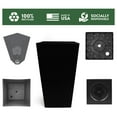 thumbnail image 4 of Bloem Tall Finley Tapered Square Planter: 20" - Black - Matte Textured Finish, 100% Recycled Plastic Pot, for Indoor and Outdoor Use, Gardening, 5 Gallon Capacity, 4 of 8