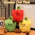 thumbnail image 3 of Cartoon Cute Vegetable Plush Doll - Creative Chili Plush Toy Home Decoration Gift - 5.9inches, 3 of 8