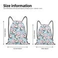 thumbnail image 2 of Xecao Cute Panda Bear Pattern Sports Drawstring Backpack - String Swim Gym Bag with Wet Proof Pocket for Women&Men-Medium, 2 of 6