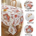 thumbnail image 3 of Fall Pumpkin Tablecloth Rectangle Table Cloth with Printed Watercolor Pumpkins & Fall Leaves, Spill Proof Table Cover for Harvest Thanksgiving Decor (Rectangle, 60" x 102"), 3 of 6