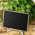 10 Pack Mini Chalkboards Signs with Easel Stand, Small Rectangle Chalkboards Blackboard, Wood