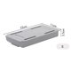 thumbnail image 2 of Cajón Caja de almacenamiento Mesa ABS Debajo del escritorio Papelería Organizador Bandeja (S) Gris, 2 of 5