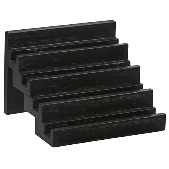 Thirstystone Black Wooden Stair Step Coaster Holder