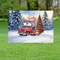 thumbnail image 2 of Santa is Coming Schnauzer Merry Christmas Xmas Noel Truck Tree Yard Sign Miniature Schnauzer Dog Lover Outdoor Home Lawn Garden Porch Decor - 02023, 2 of 5
