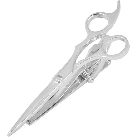 Scissors Tie Clip for Men Elegant Necktie Bar Pin for Gentleman Fashion Suit Accessories for Wedding Formal Business Unique for Husband Friends Personalized Professional Jewelry