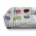 thumbnail image 3 of Tea Party Soft Flannel Fleece Blanket, Colorful French Macaron Cookies with Different Flavors Delicious Sweets Cuisine, Cozy Plush for Indoor and Outdoor Use, 70" x 90", Multicolor, by Ambesonne, 3 of 6