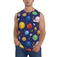 thumbnail image 1 of Fotbe Space Planet Men's Camiseta sin Mangas Estampada para Hombres, Playera Casual para Gimnasio, Entrenamiento, Playa-3X-Large, 1 of 7