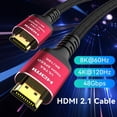 thumbnail image 2 of Cable HDMI 2.1 8K 4K a 120 Hz 8K a 60 Hz 48 Gbps EARC ARC HDCP HDR de ultraalta velocidad para cable de video RTX PC portátil proyector TV HD PS5, 2 of 5