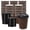 Brown-100, variant on 12 oz Insulated Disposable Paper Coffee Cups with Lids, 50 Pack Triple Wall To Go Cups for Hot and Cold Drinks, Ripple Design for Heat Retention, Eco-Friendly and Sturdy