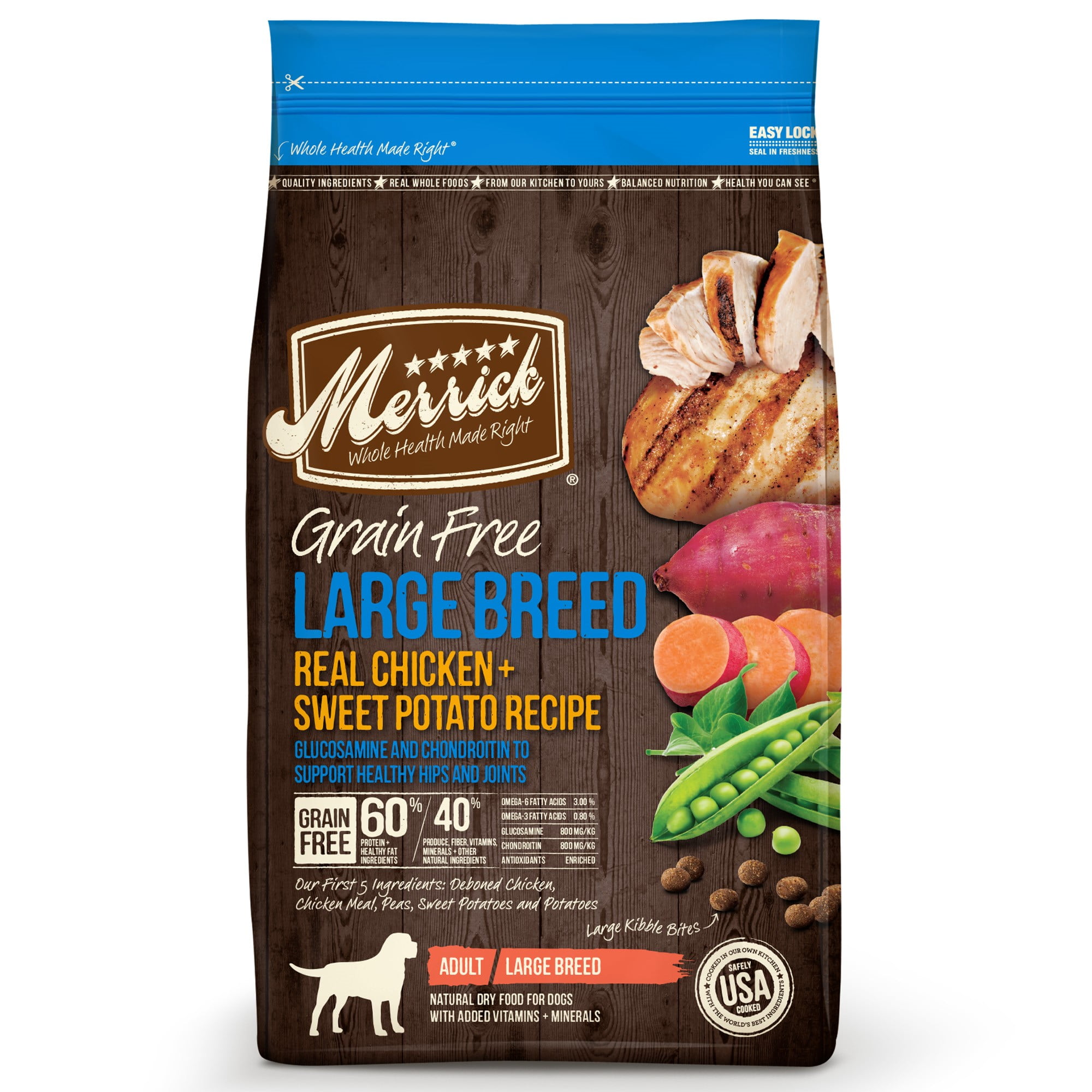 Merrick GrainFree Real Chicken & Sweet Potato Recipe Large Breed Dry