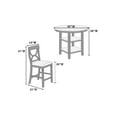 thumbnail image 6 of 5-PCS Counter Height Dining Set Storage Base Round Top Table w 4x High Chairs Cushion Seat White Finish Dining Room Furniture, 6 of 9