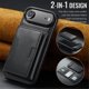 thumbnail image 2 of Case For IPhone Air Funda Protectora RFID de 6,5" con Ranuras para 7 Tarjetas Magsafe, Soporte 2 en 1, Funda Protectora de Cuero Desmontable a Prueba de Golpes, Negro, For IPhone Air, 2 of 7