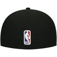 thumbnail image 4 of Men's New Era Black Philadelphia 76ers Blackout Shadow Logo 59FIFTY Fitted Hat, 4 of 5